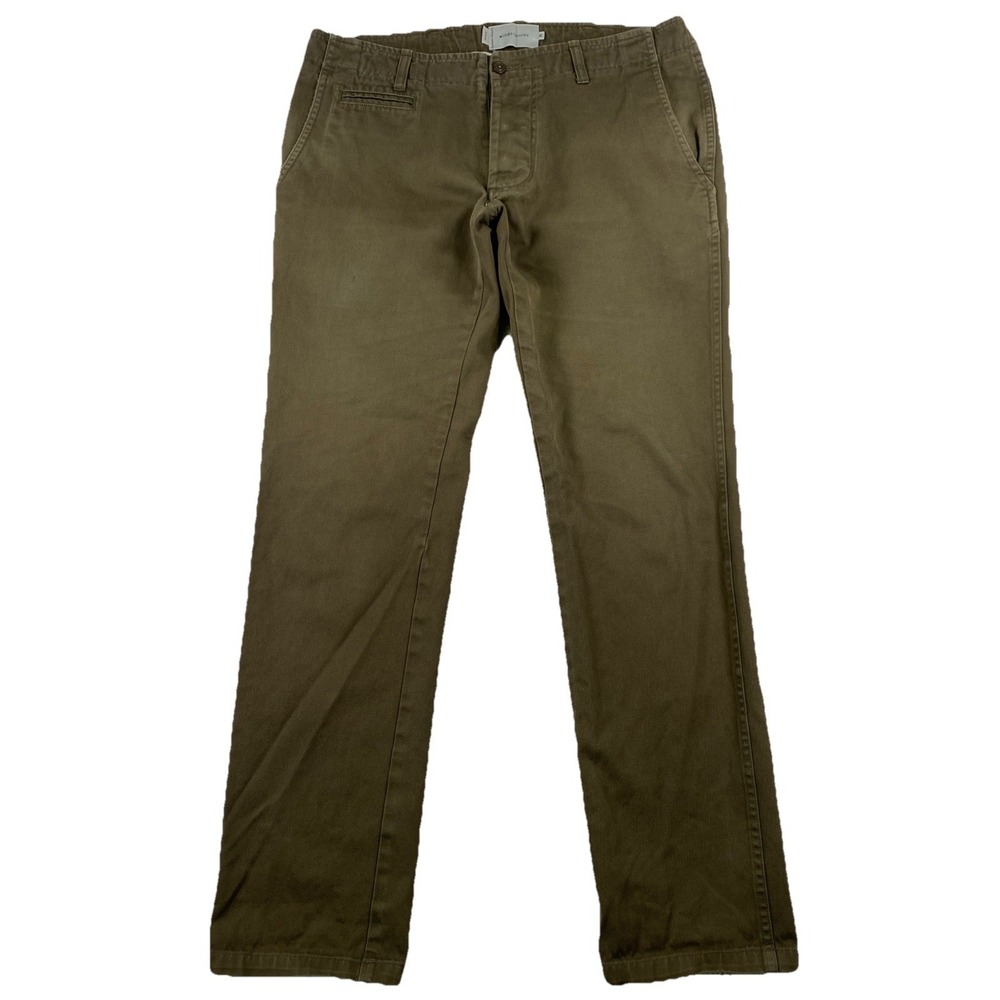Wings + Horns Archive Chino Pants Green Brown Cotton Canada Men's 32x30